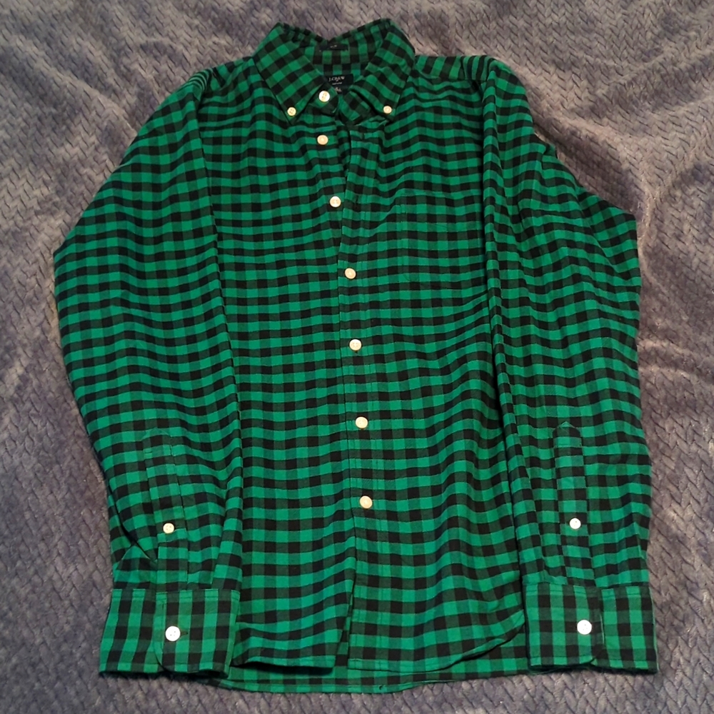 JCrew plaid button up